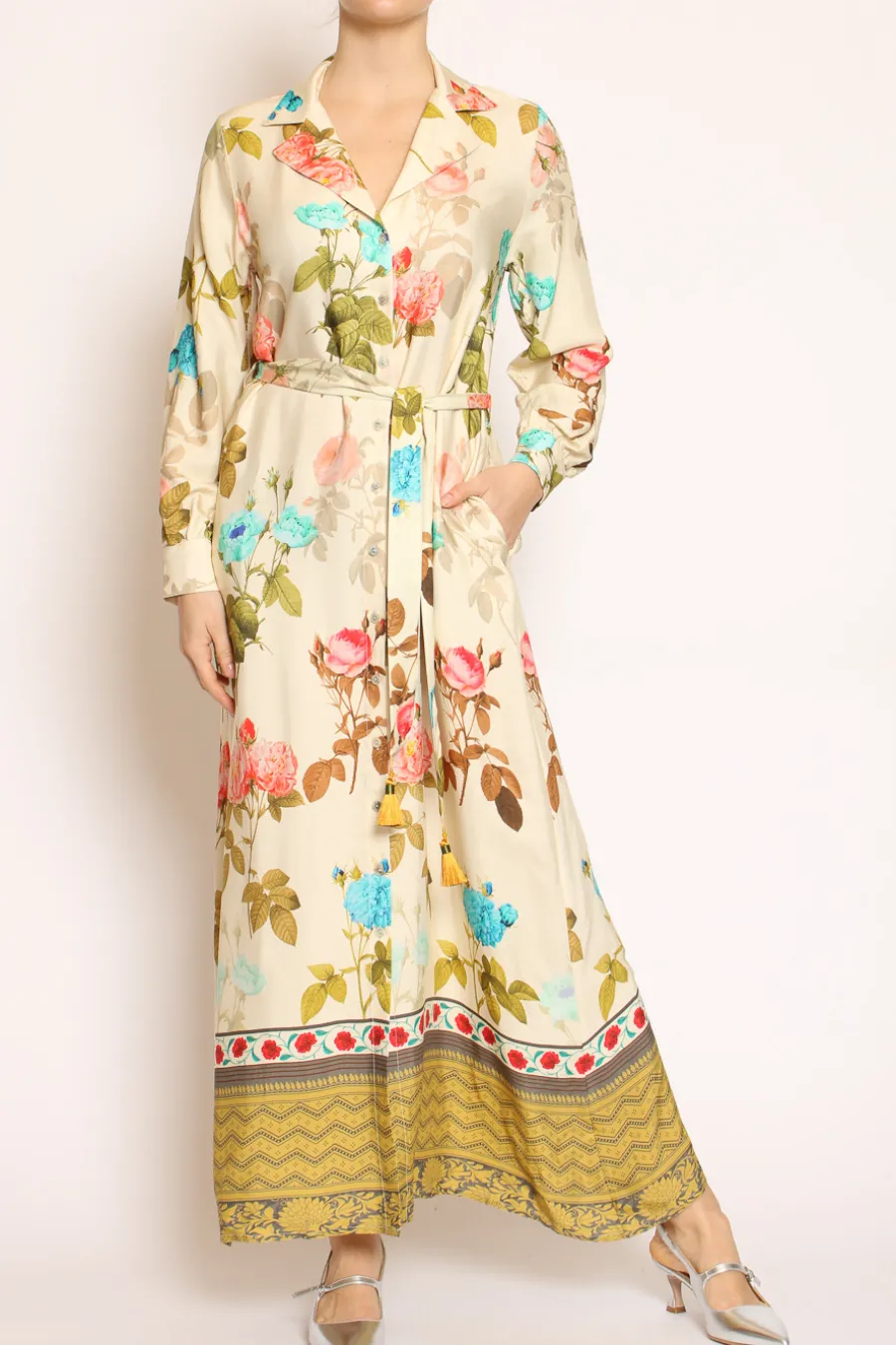 Wu'Side Abito chemisier fantasia burro/peach/militare- Abiti E Tute