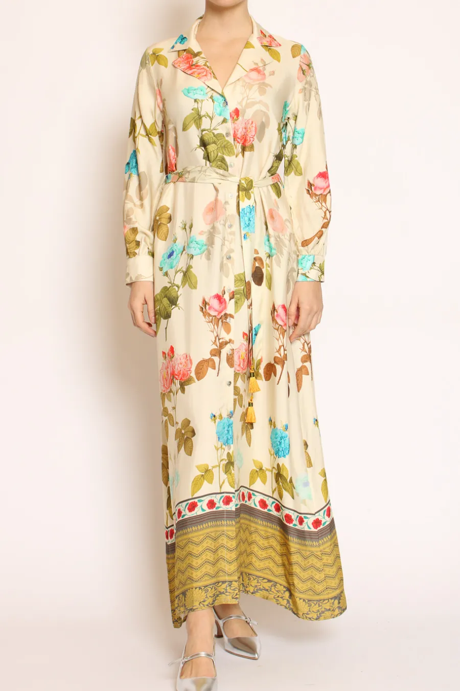 Wu'Side Abito chemisier fantasia burro/peach/militare- Abiti E Tute