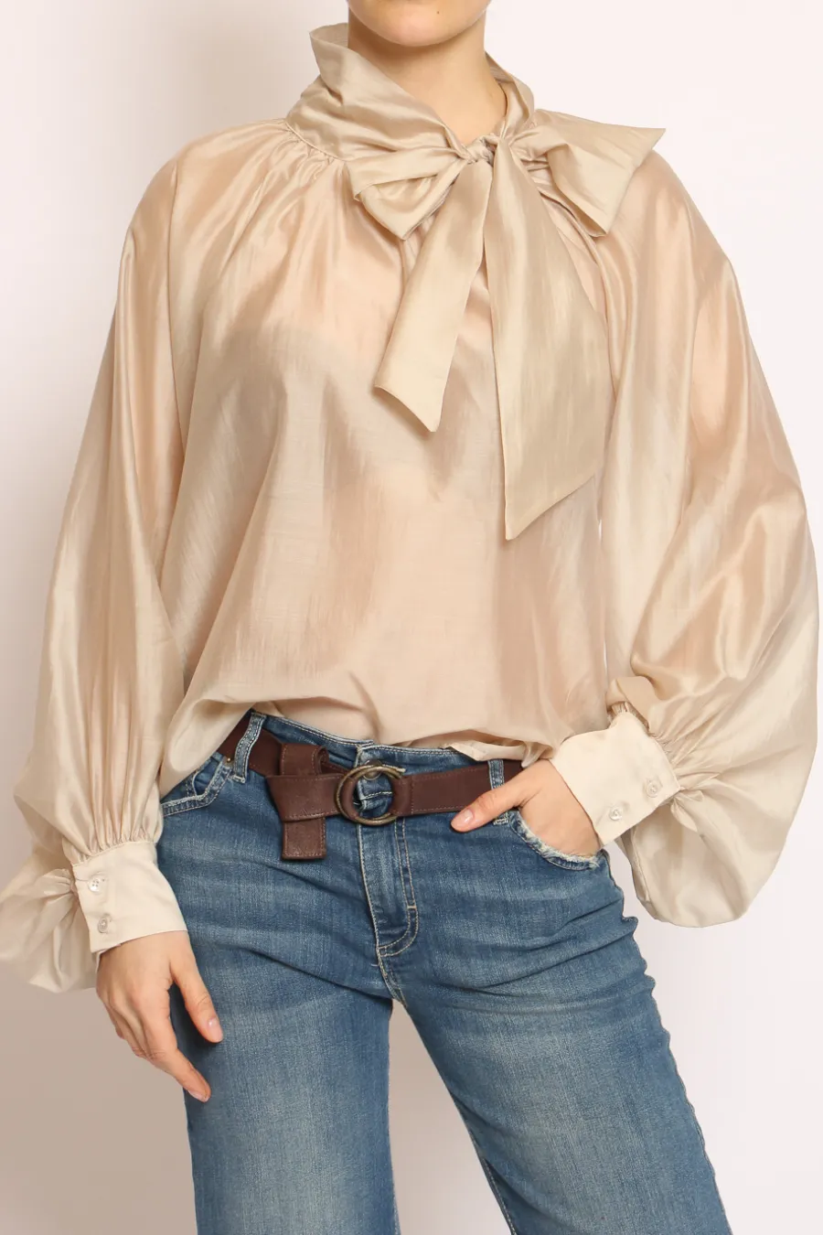 Vicolo Camicia collo fiocco- Camicie E Bluse