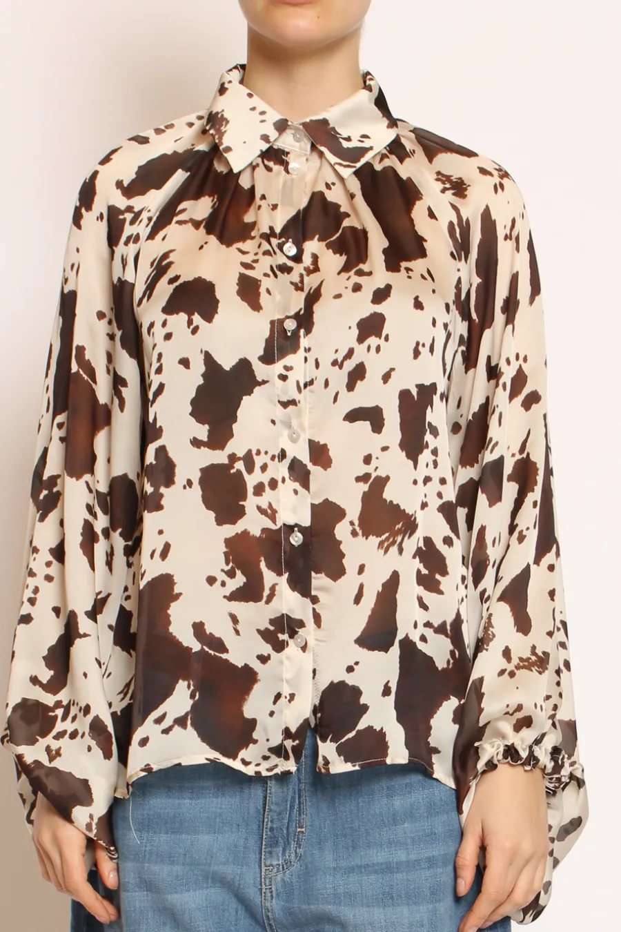 Tensione In Camicia cow print beige/moro- Camicie E Bluse