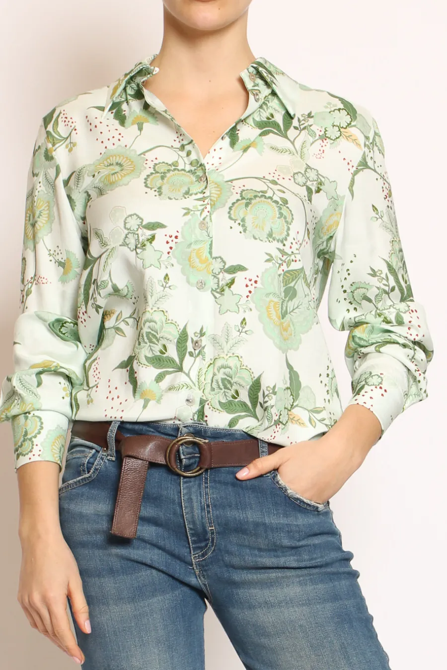 Wu'Side Camicia fantasia acqua/verde/salvia- Camicie E Bluse