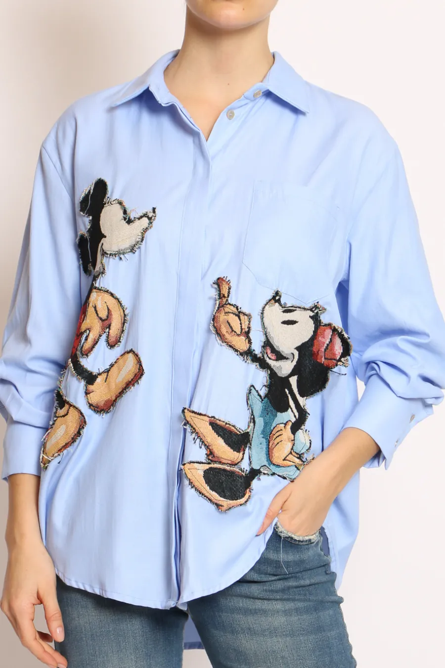 Tensione In Camicia patch topo- Camicie E Bluse