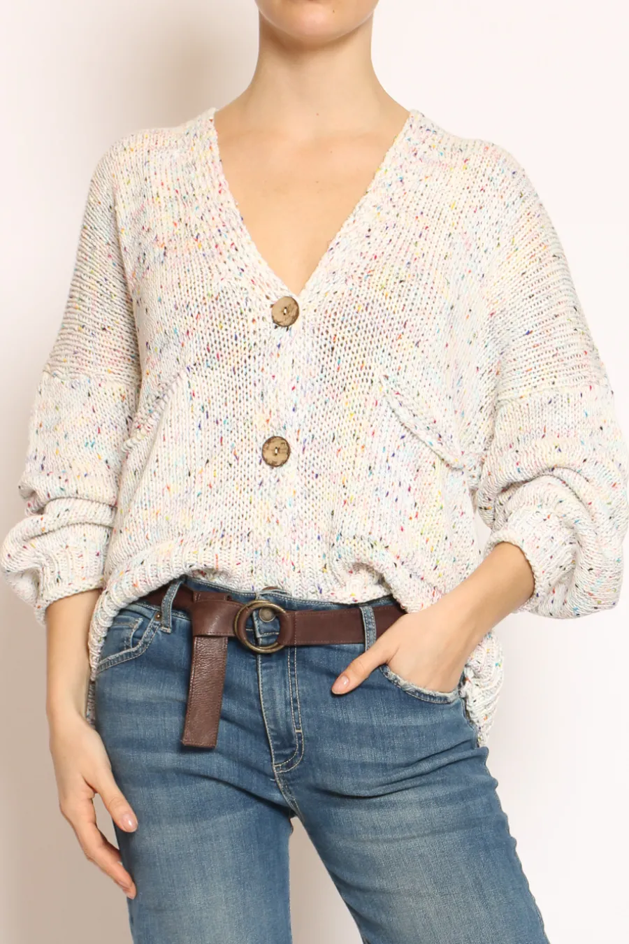 Have one Cardigan con bottoni filo multicolor- Cardigan E Gilet
