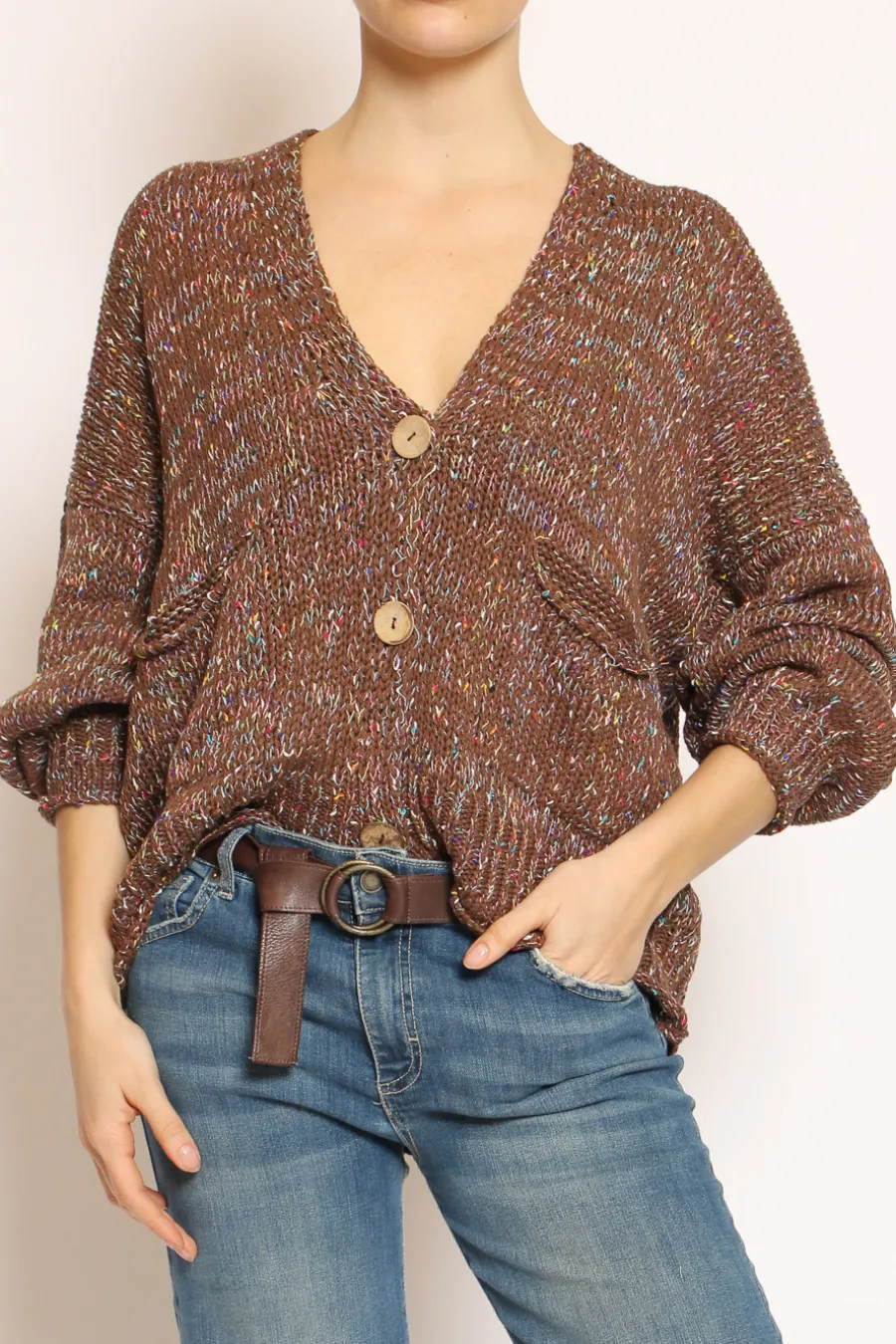 Have one Cardigan con bottoni filo multicolor- Cardigan E Gilet