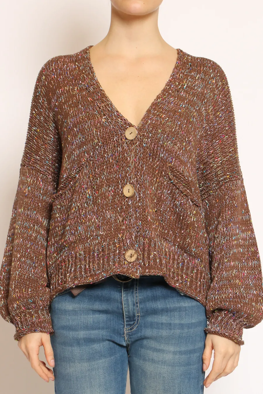 Have one Cardigan con bottoni filo multicolor- Cardigan E Gilet