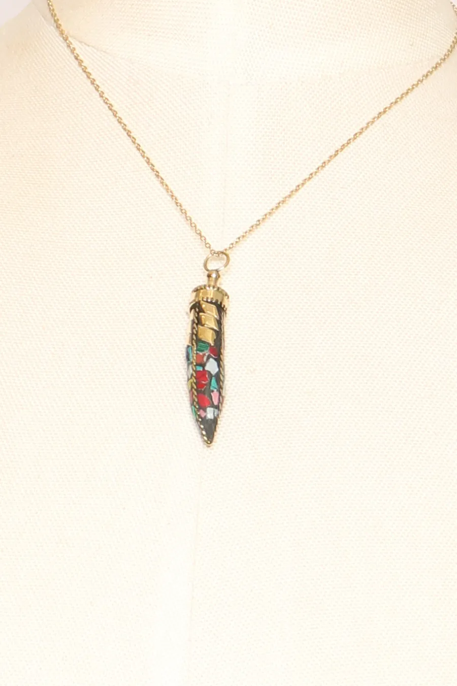 Zeroassoluto Collana corno fino con mosaico- Collane