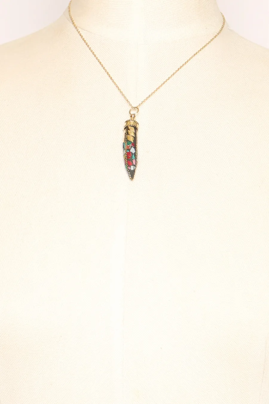 Zeroassoluto Collana corno fino con mosaico- Collane