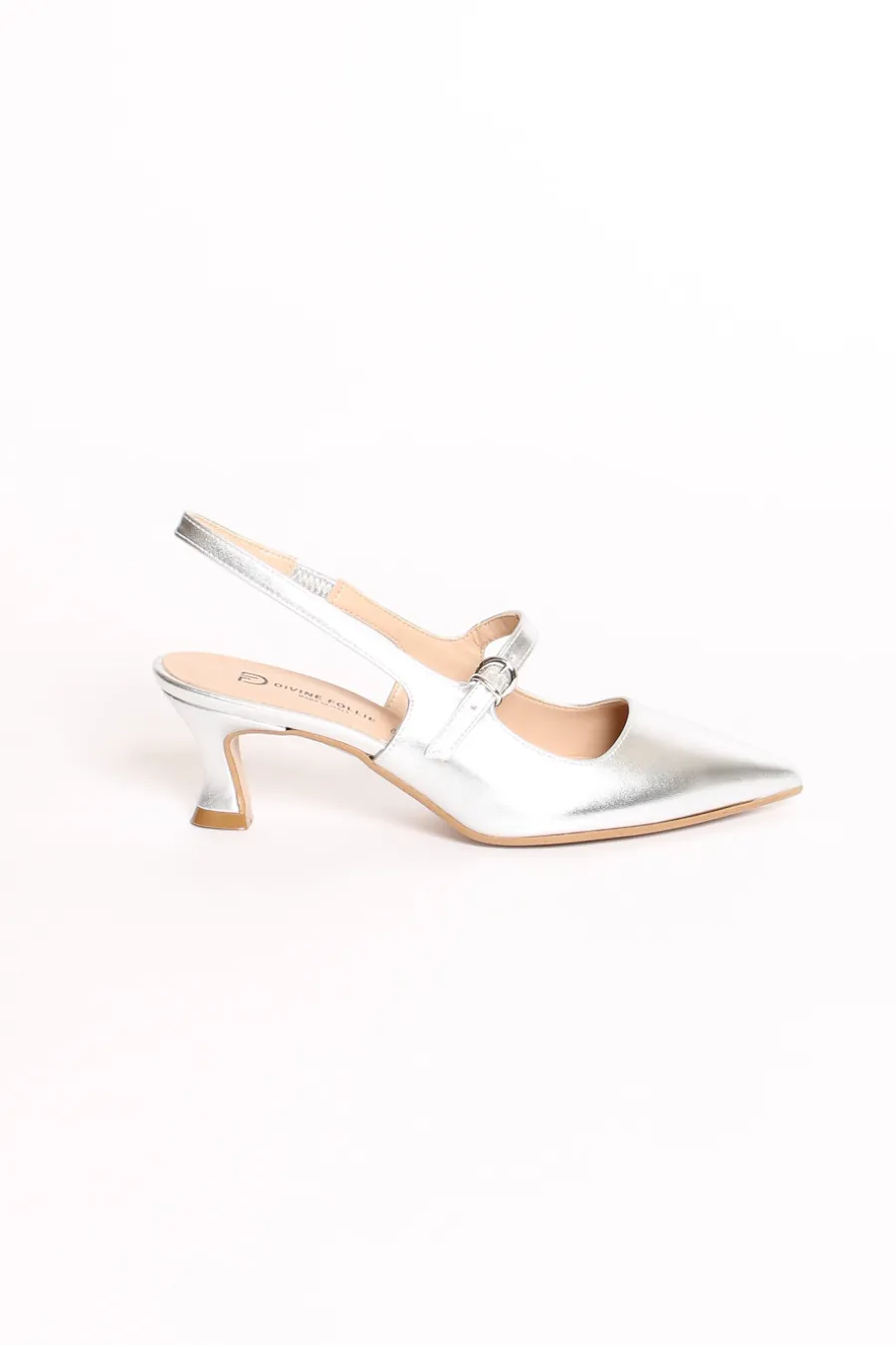 Divine Follie Decolletu00e8 punta chiusa laminato argento- Scarpe