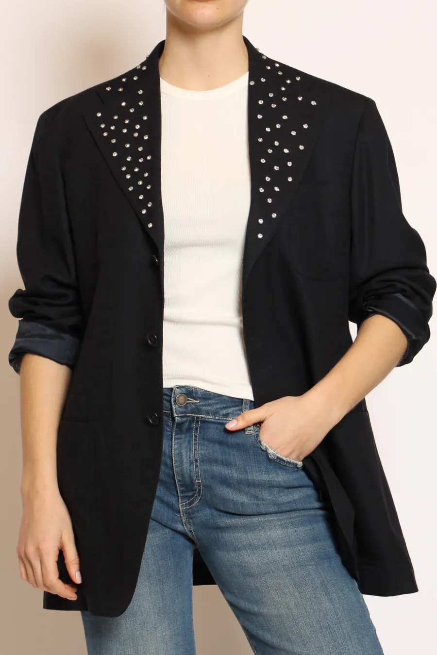 Vicolo Giacca applicazione strass blu- Giacche