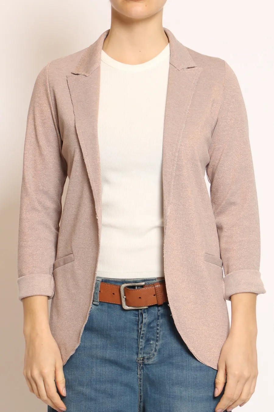 Zeroassoluto Giacca JIN elasticizzata lurex rosa- Giacche
