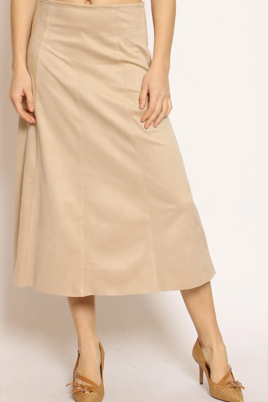 Tensione In Gonna longuette effetto suede- Gonne