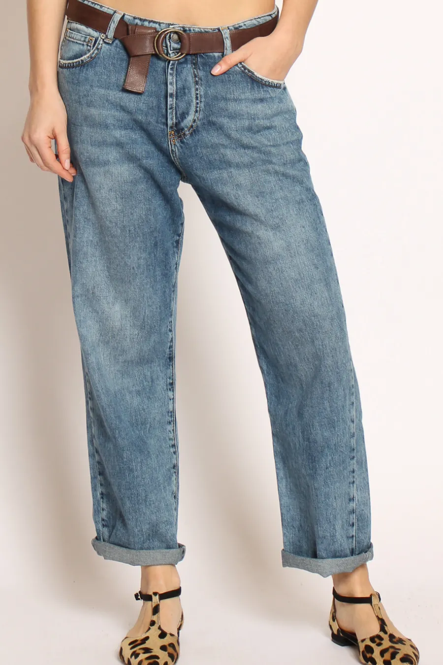 Zeroassoluto Jeans JOSETTE boyfriend tela slegata denim- Jeans