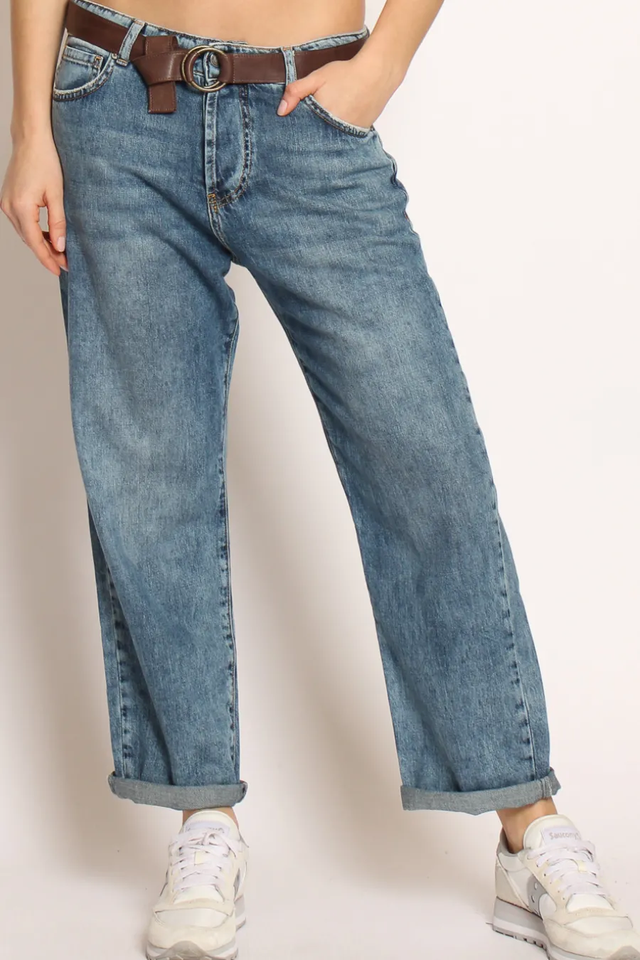 Zeroassoluto Jeans JOSETTE boyfriend tela slegata denim- Jeans