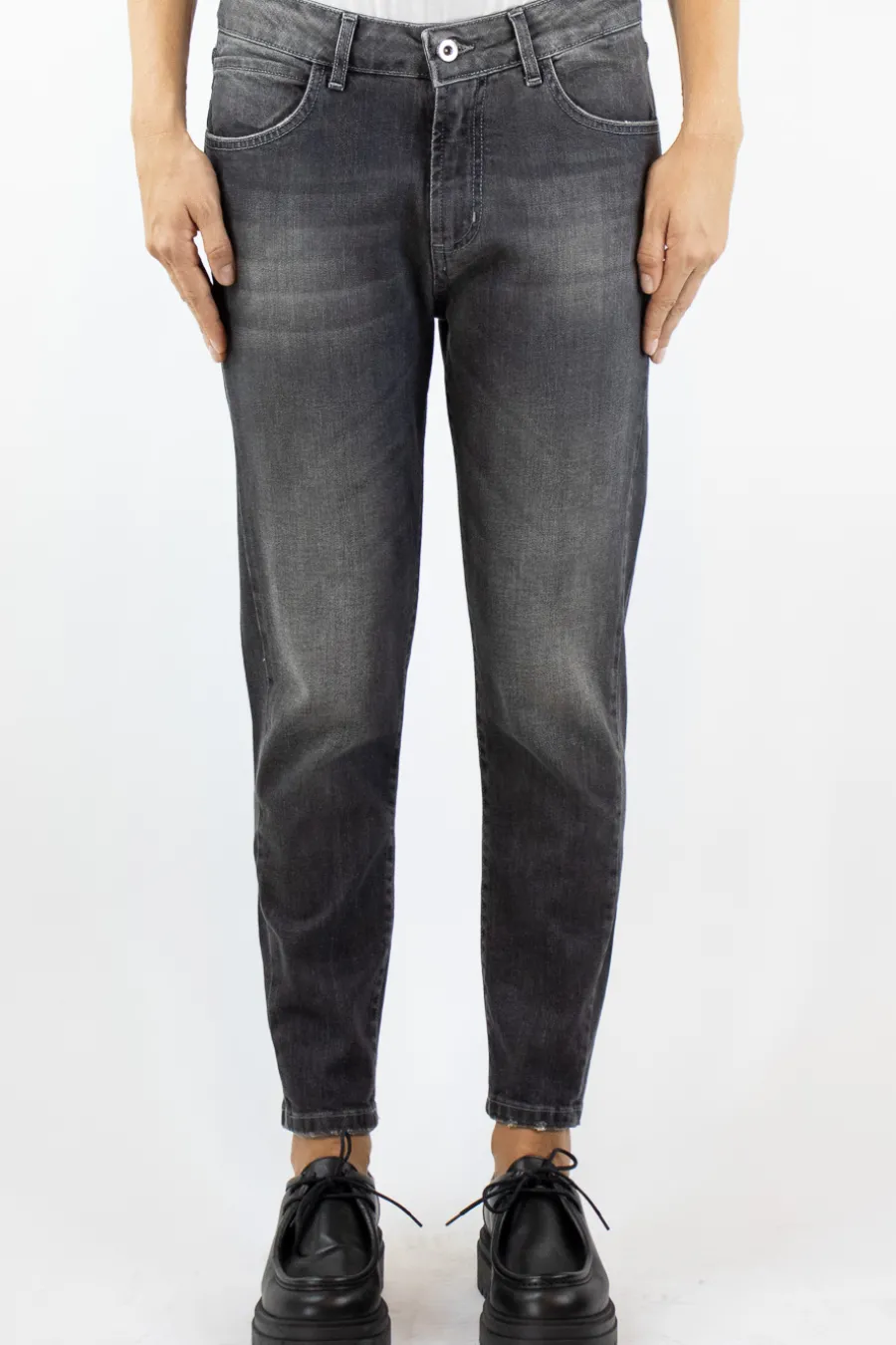 Zeroassoluto Jeans Lisa boyfriend denim nero- Jeans