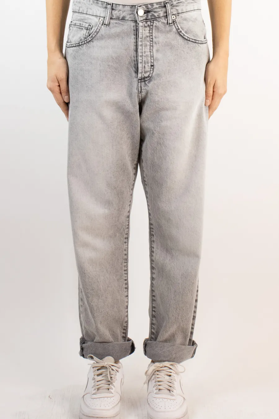 Zeroassoluto Jeans morgana denim relaxed grigio fumo- Jeans