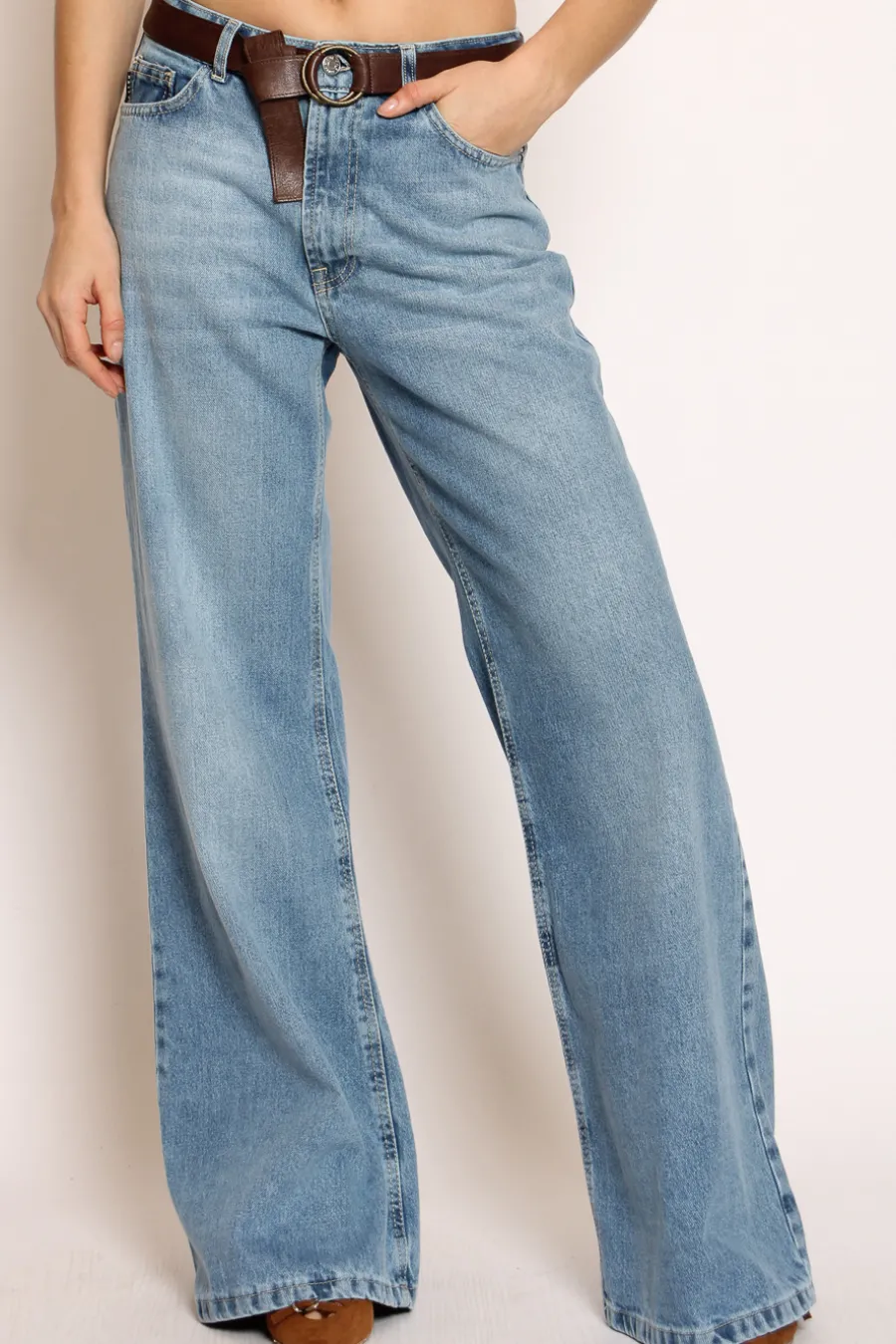 Have one Jeans palazzo TOKYO denim chiaro- Pantaloni