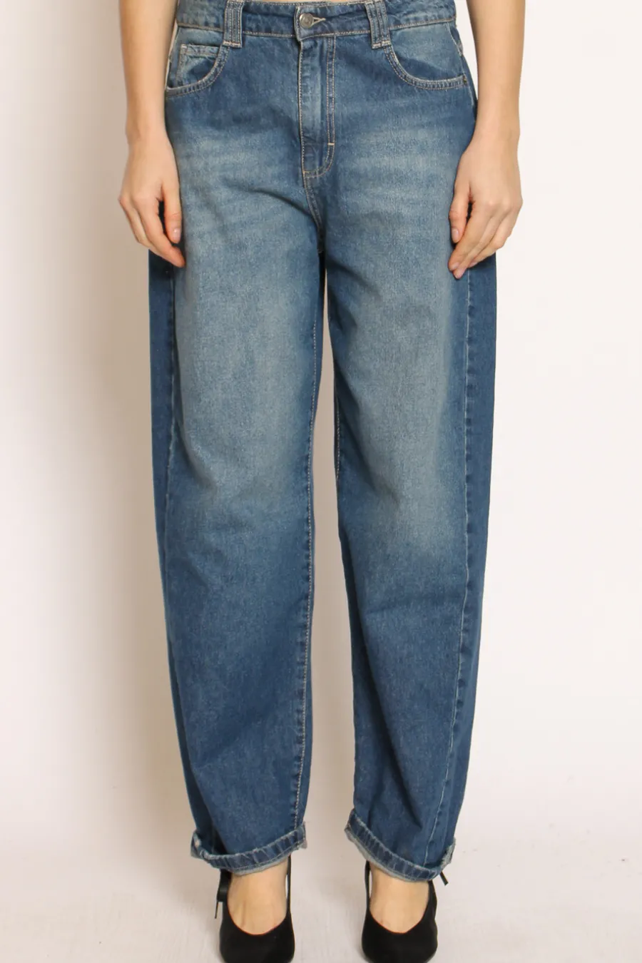 Tensione In Jeans Russel modello egg denim blu- Jeans