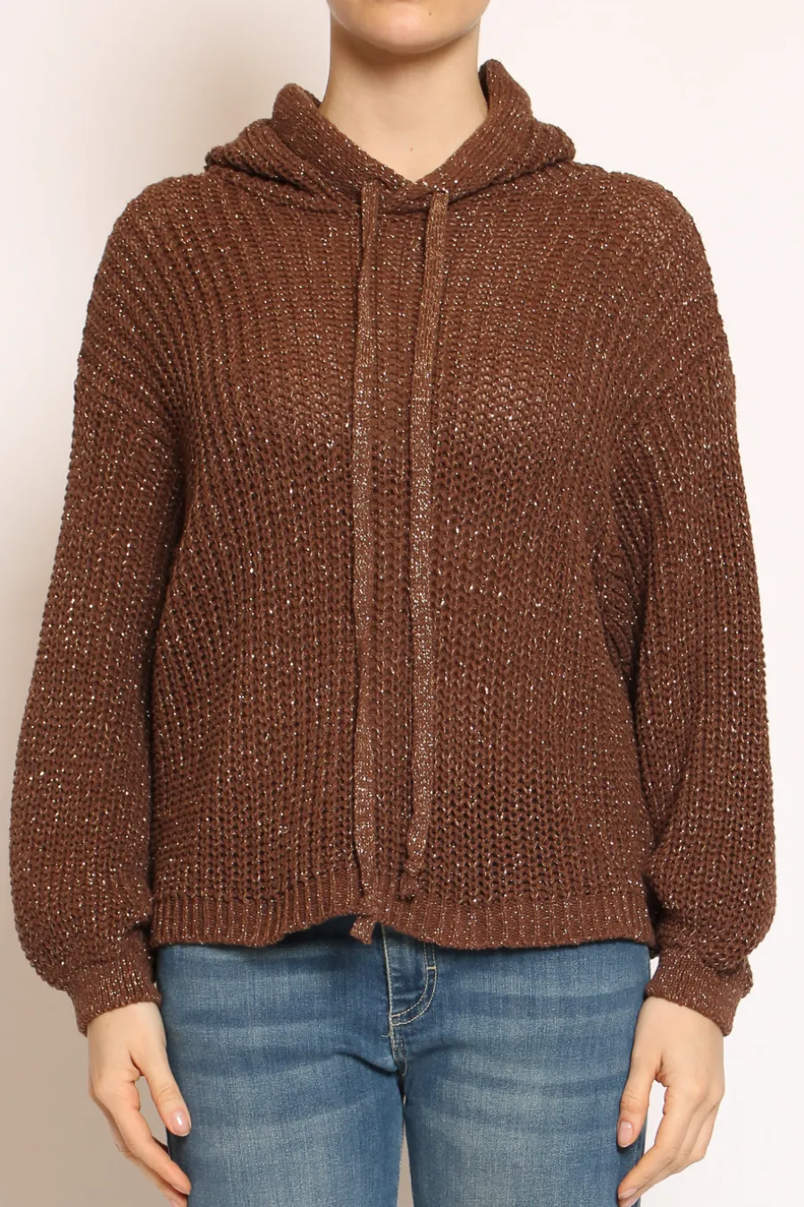 Have one Maglia con cappuccio filo lurex moro/oro- Maglie