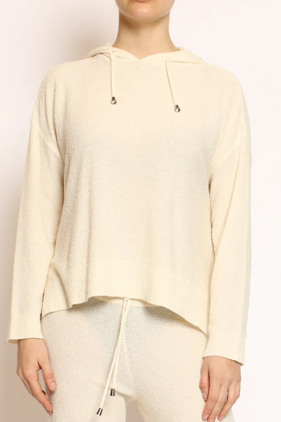 Kontatto Maglia in bouclu00e8 elasticizzato con cappuccio- Maglie