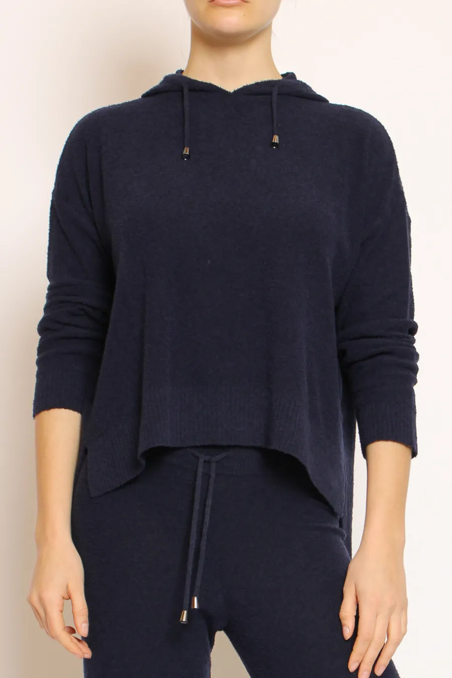 Kontatto Maglia in bouclu00e8 elasticizzato con cappuccio- Maglie
