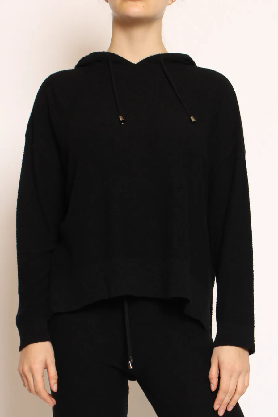 Kontatto Maglia in bouclu00e8 elasticizzato con cappuccio- Maglie