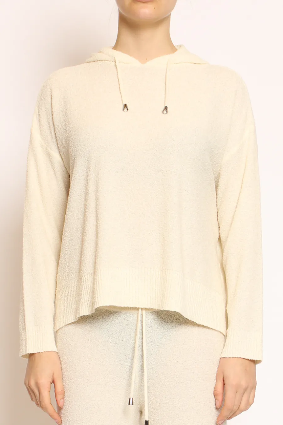 Kontatto Maglia in bouclu00e8 elasticizzato con cappuccio- Maglie