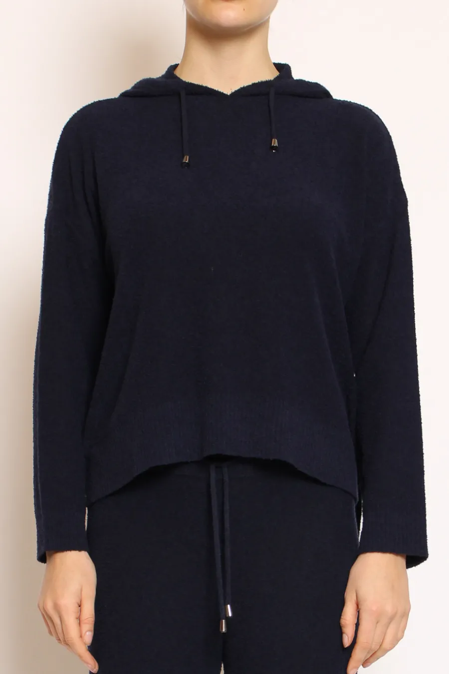 Kontatto Maglia in bouclu00e8 elasticizzato con cappuccio- Maglie