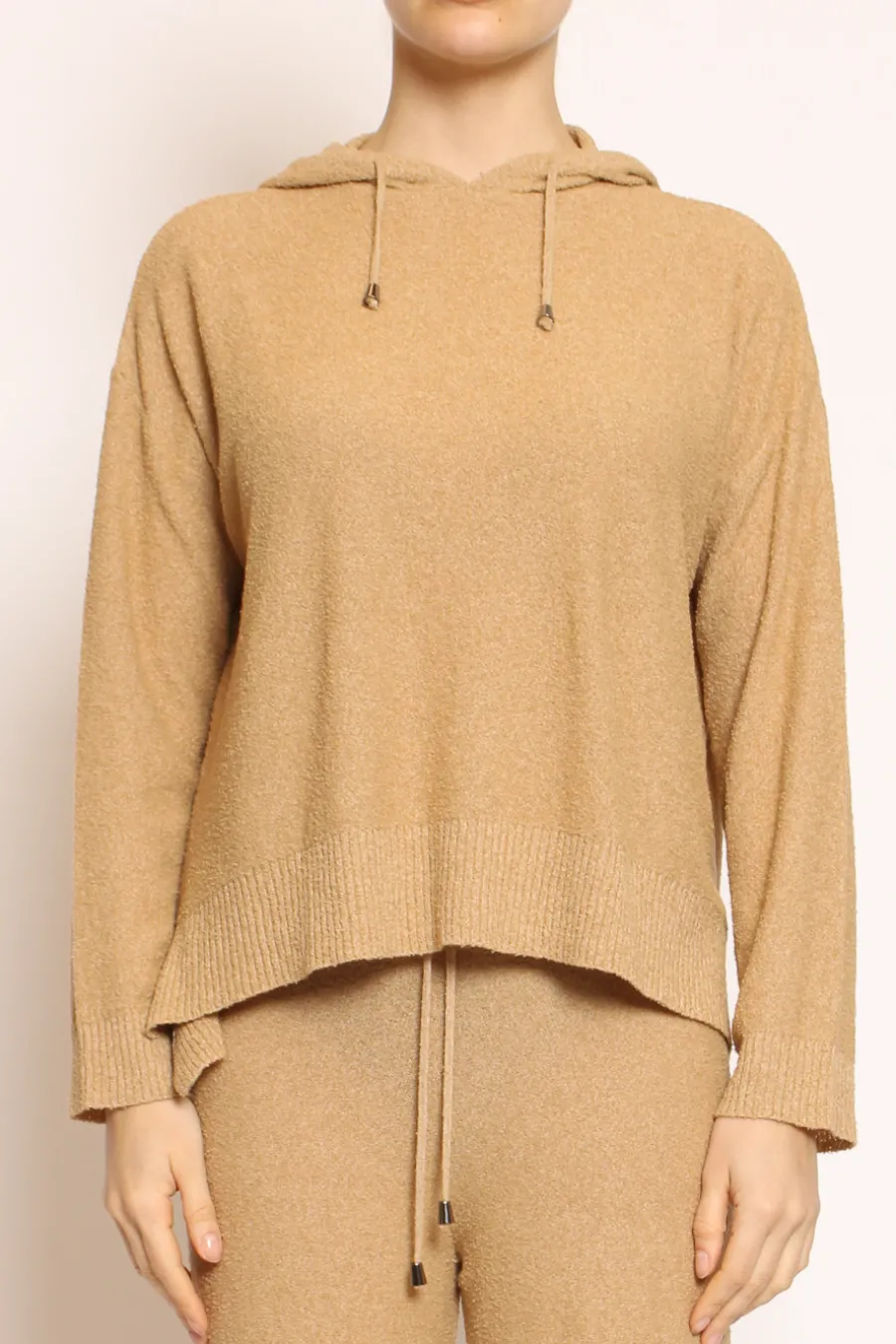 Kontatto Maglia in bouclu00e8 elasticizzato con cappuccio- Maglie