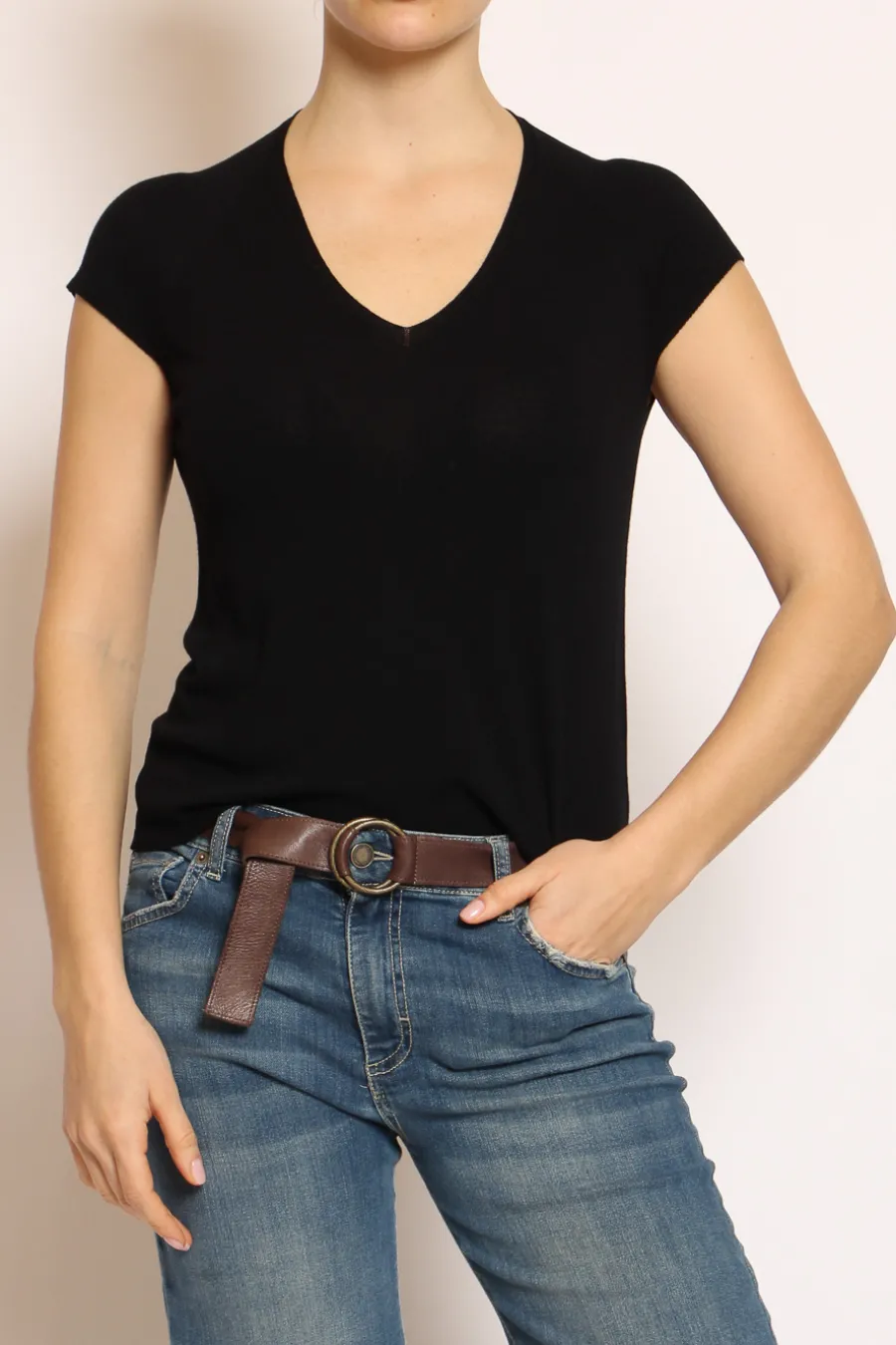 Kontatto Maglia scollo V manica corta- Maglie