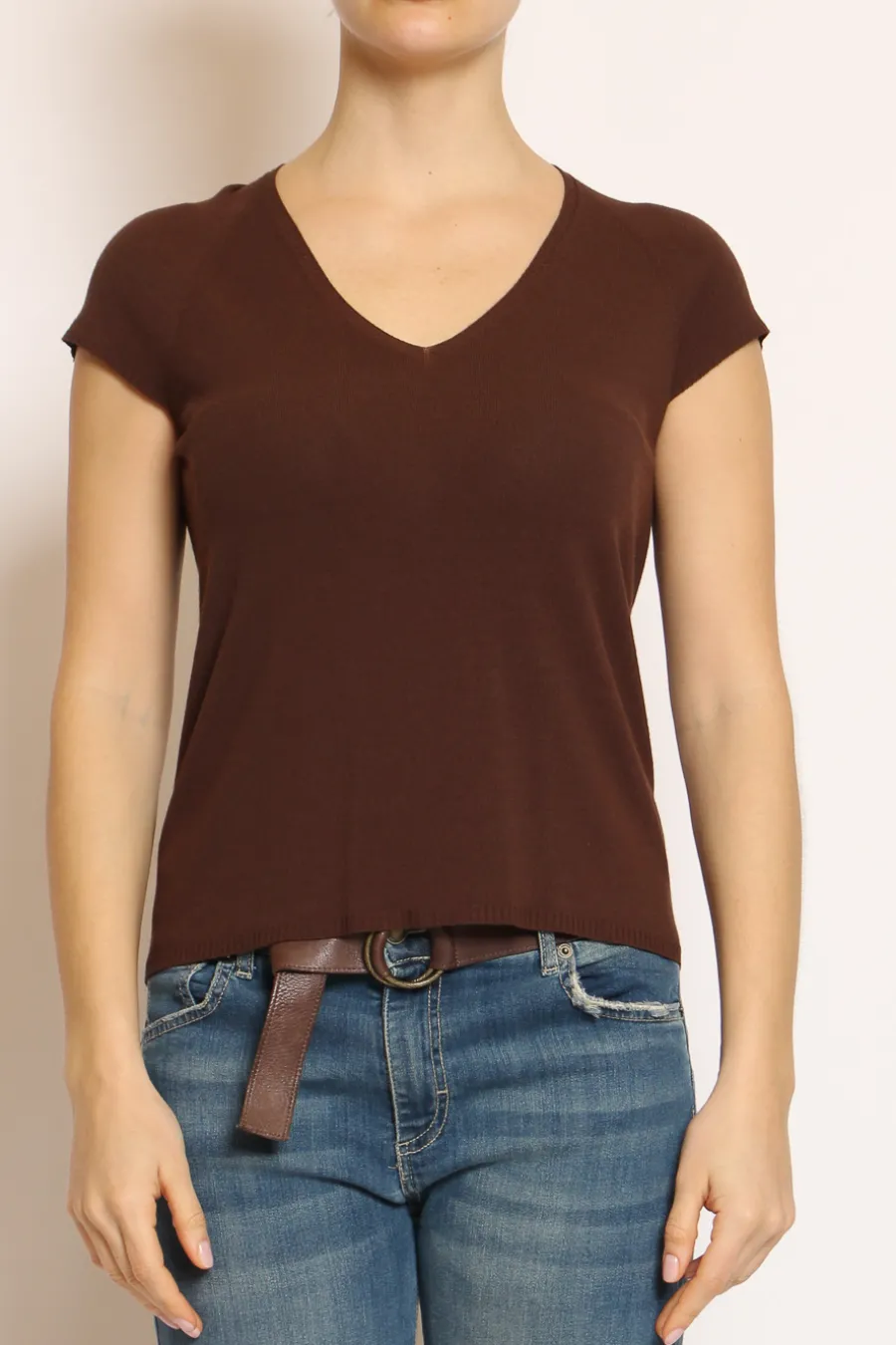 Kontatto Maglia scollo V manica corta- Maglie