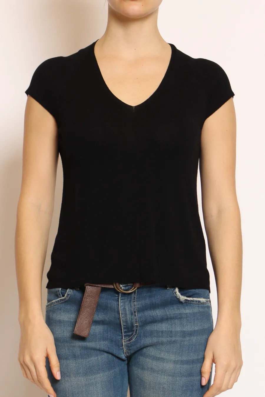 Kontatto Maglia scollo V manica corta- Maglie