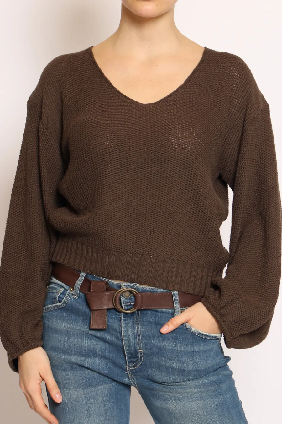 Have one Maglia scollo V nido d\'ape- Maglie