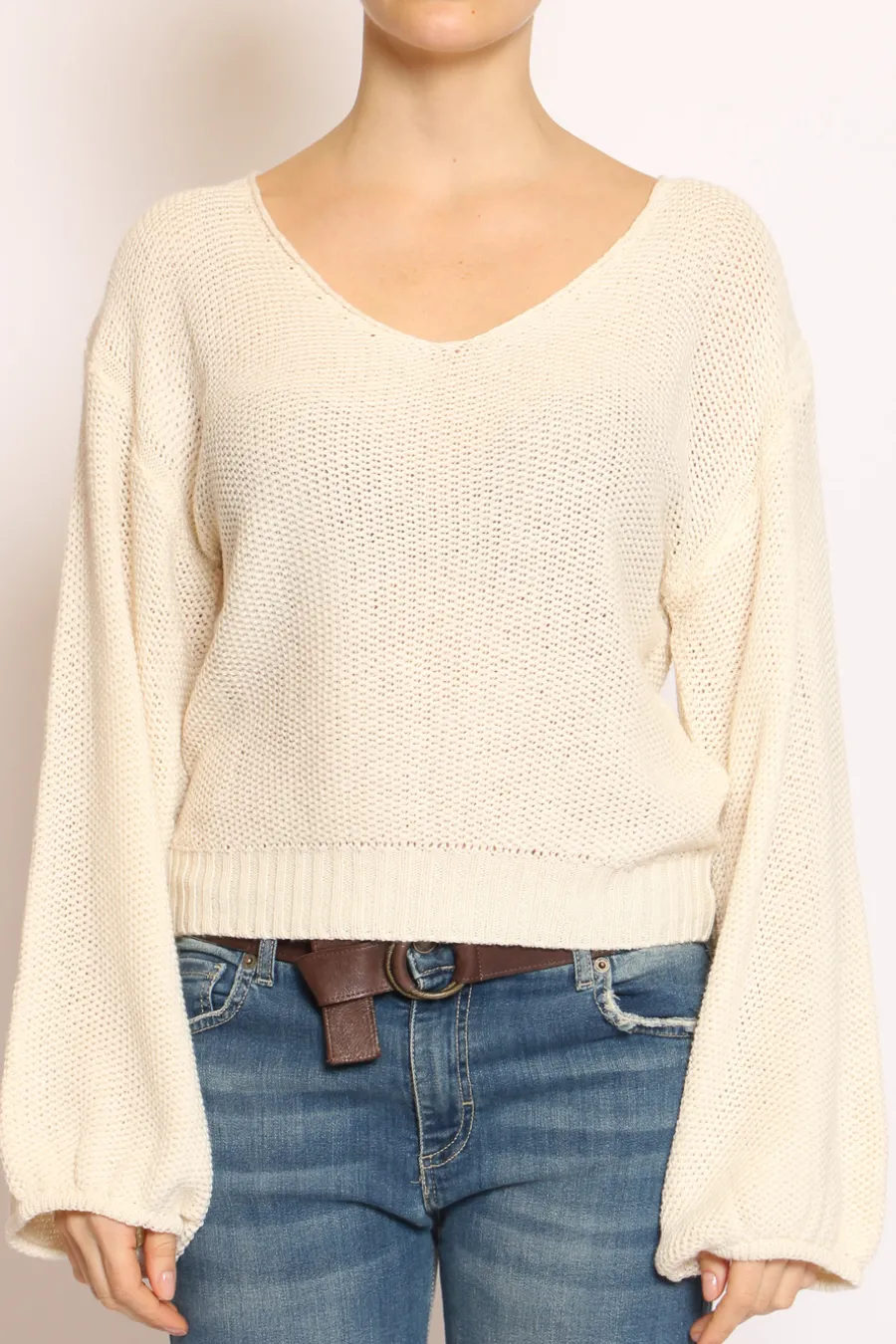 Have one Maglia scollo V nido d\'ape- Maglie