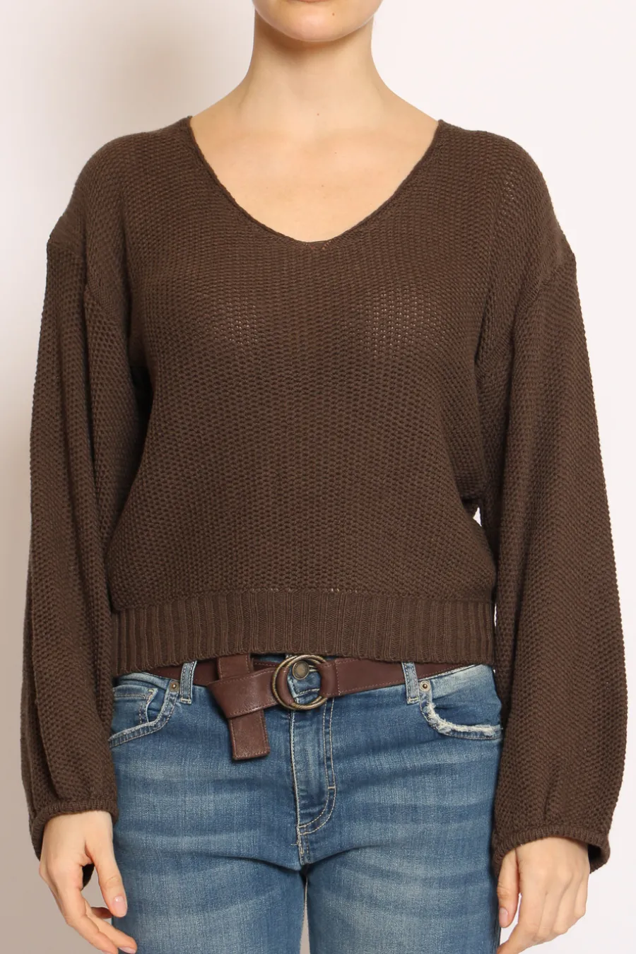 Have one Maglia scollo V nido d\'ape- Maglie
