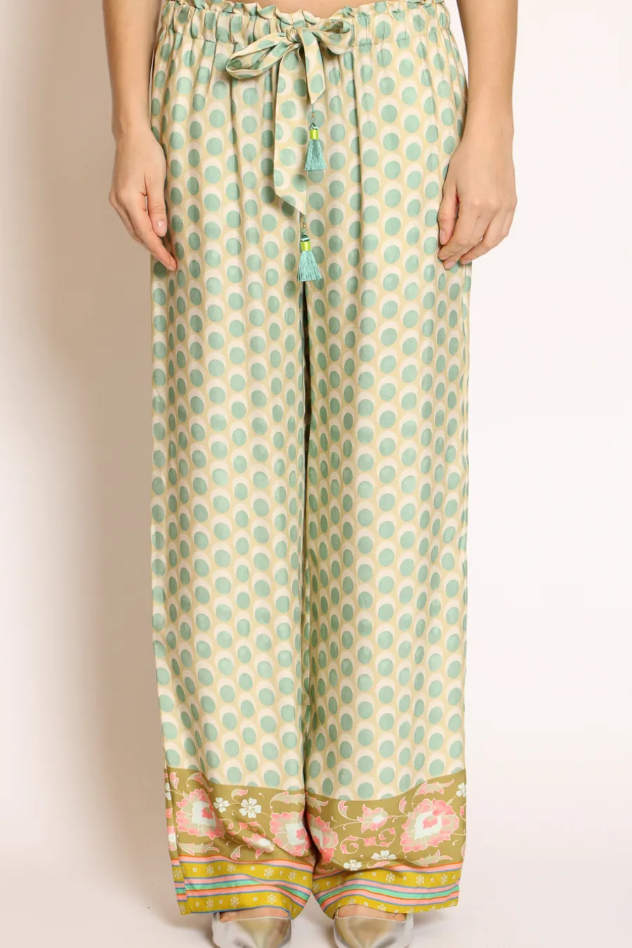 Wu'Side Pantalone coulisse fantasia acqua/sand/olio- Pantaloni