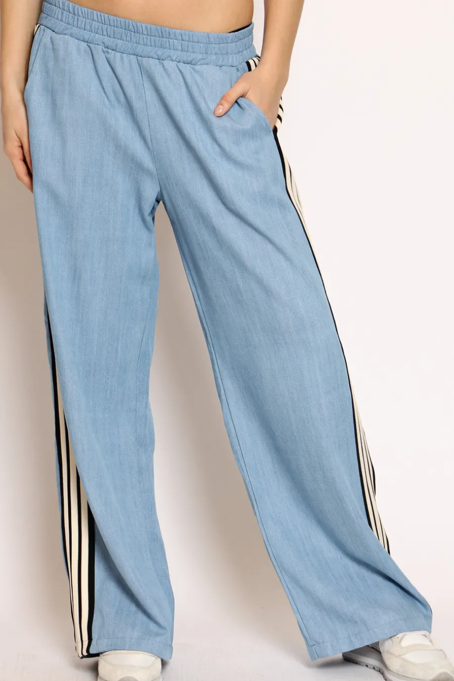 Zeroassoluto Pantalone LESLEY tela denim chambray denim- Pantaloni | Jeans