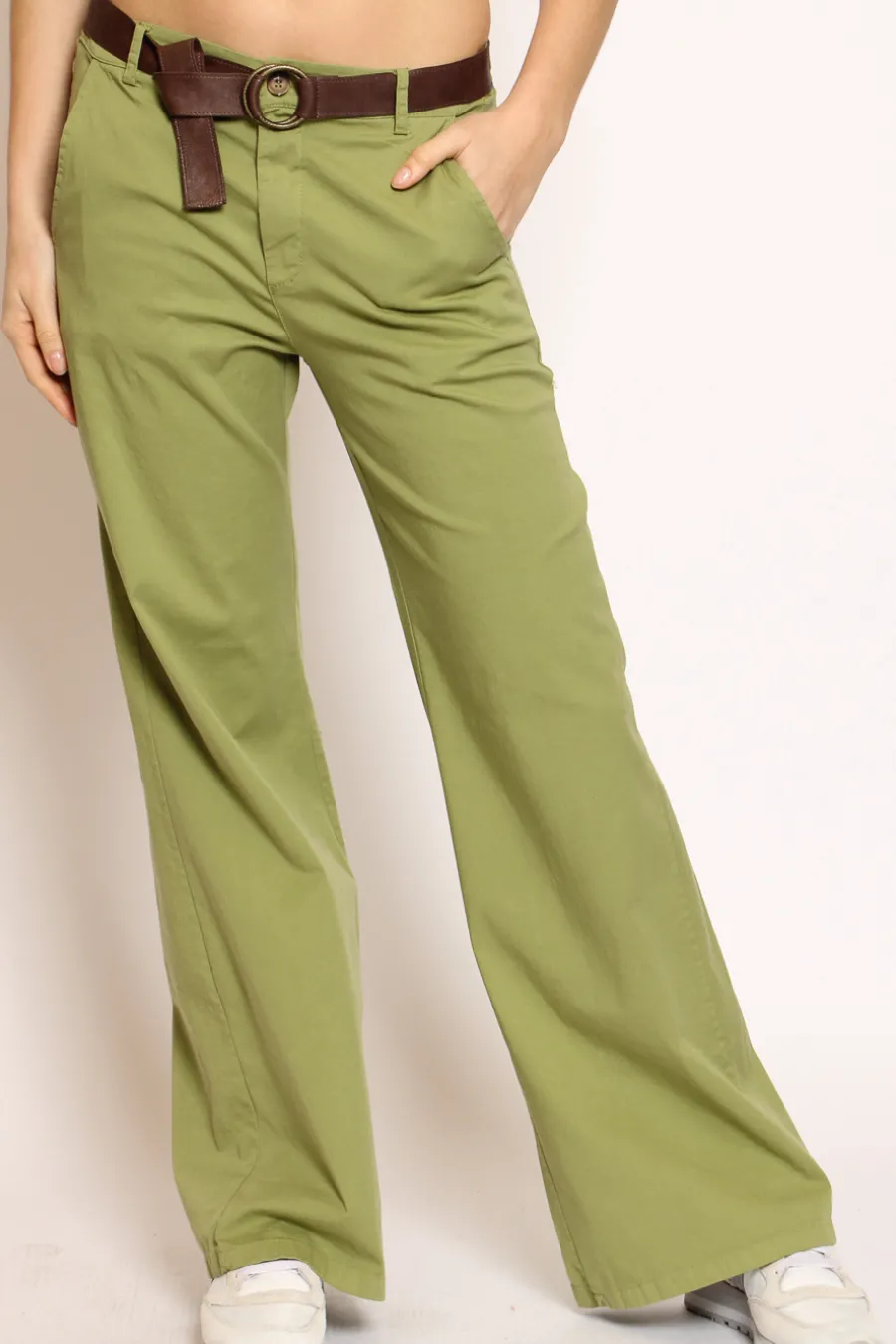 Zeroassoluto Pantalone LILLY palazzo cotone elasticizzato- Pantaloni