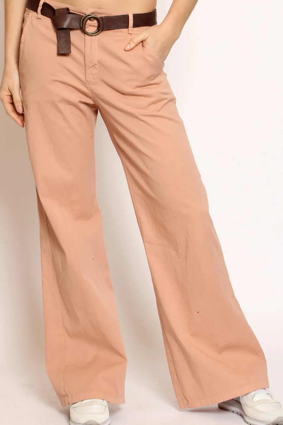 Zeroassoluto Pantalone LILLY palazzo cotone elasticizzato- Pantaloni