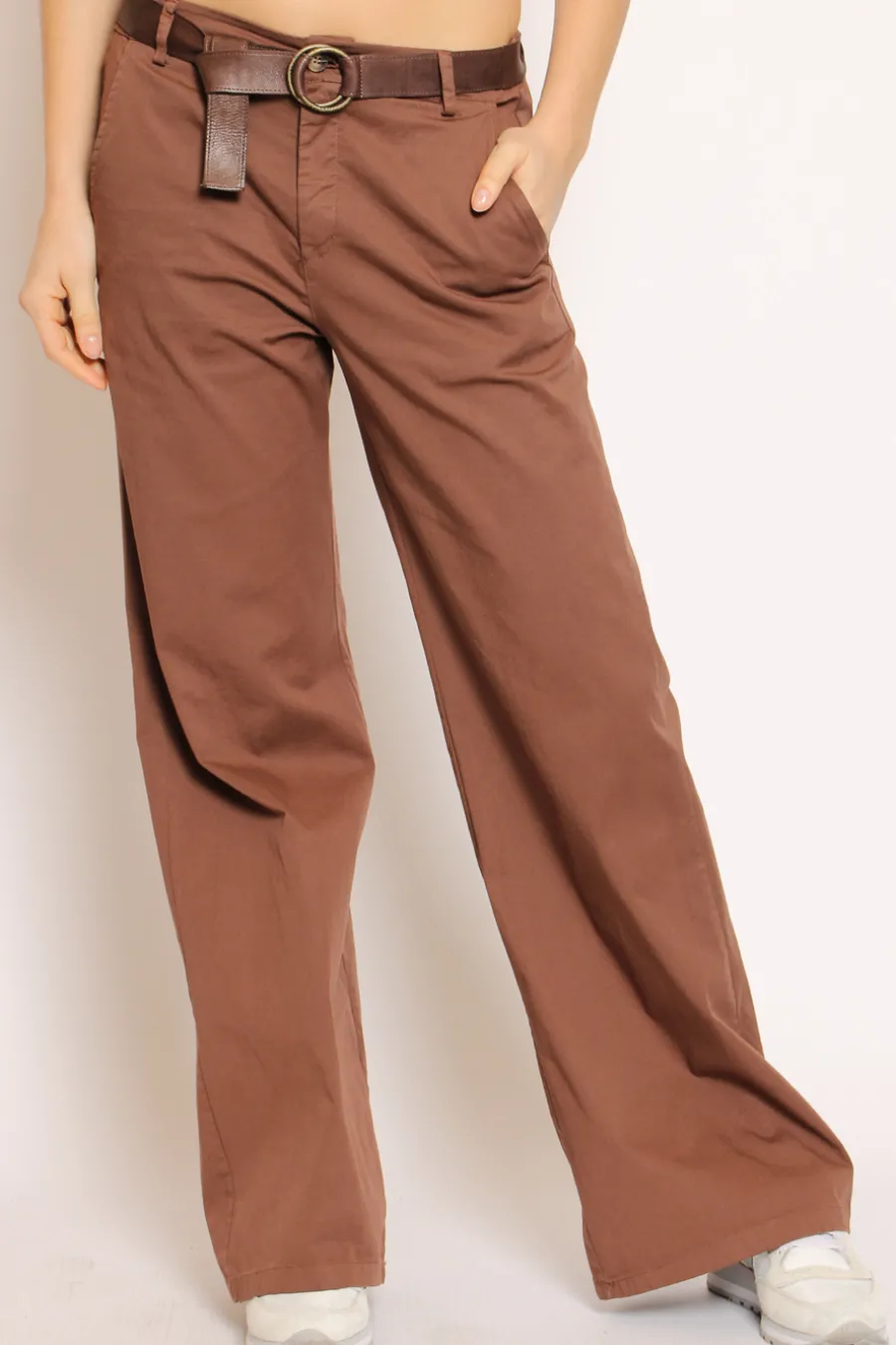Zeroassoluto Pantalone LILLY palazzo cotone elasticizzato- Pantaloni