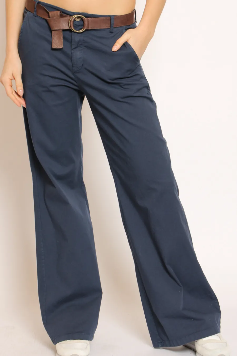 Zeroassoluto Pantalone LILLY palazzo cotone elasticizzato- Pantaloni