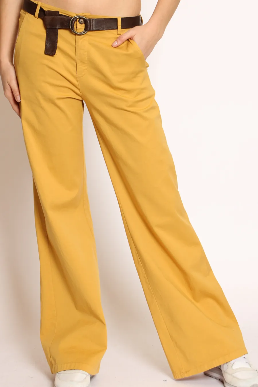 Zeroassoluto Pantalone lilly palazzo cotone elasticizzato- Pantaloni