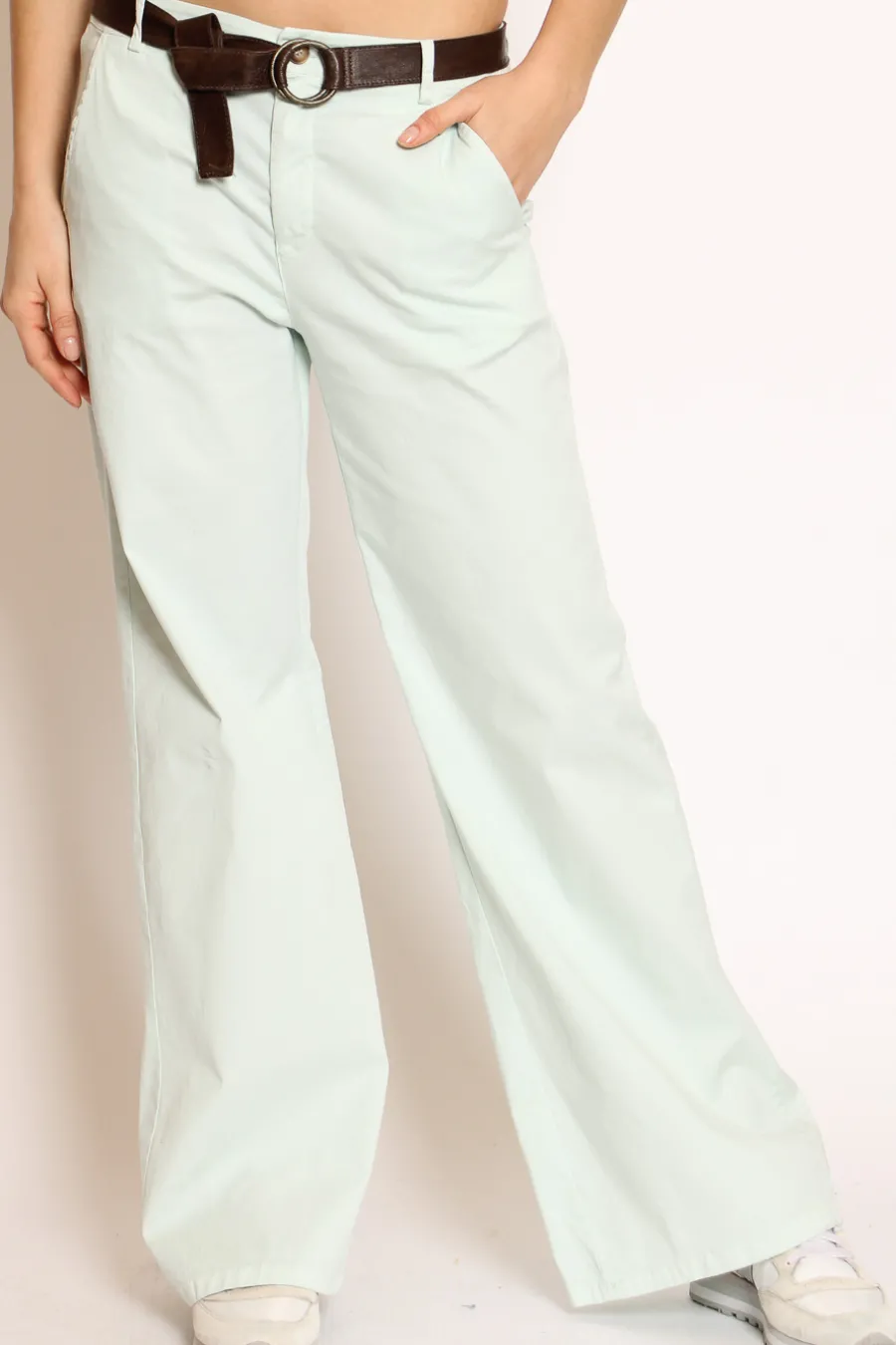 Zeroassoluto Pantalone lilly palazzo cotone elasticizzato- Pantaloni