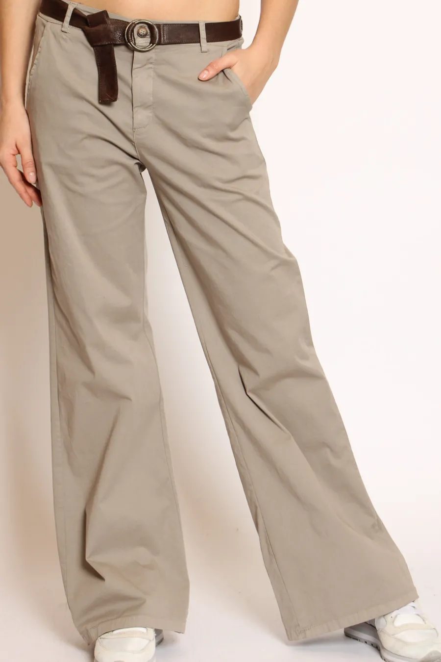 Zeroassoluto Pantalone lilly palazzo cotone elasticizzato- Pantaloni