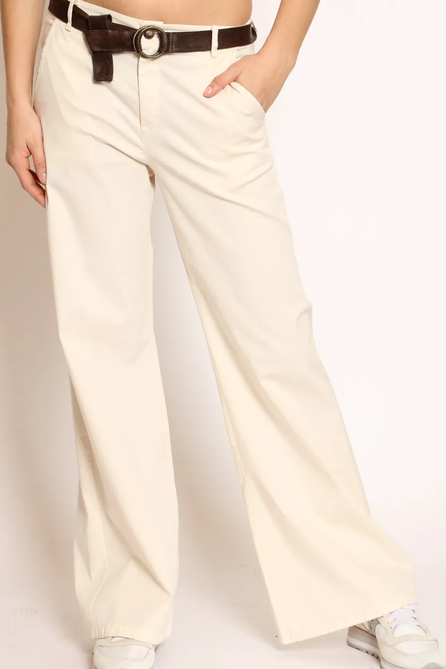 Zeroassoluto Pantalone lilly palazzo cotone elasticizzato- Pantaloni
