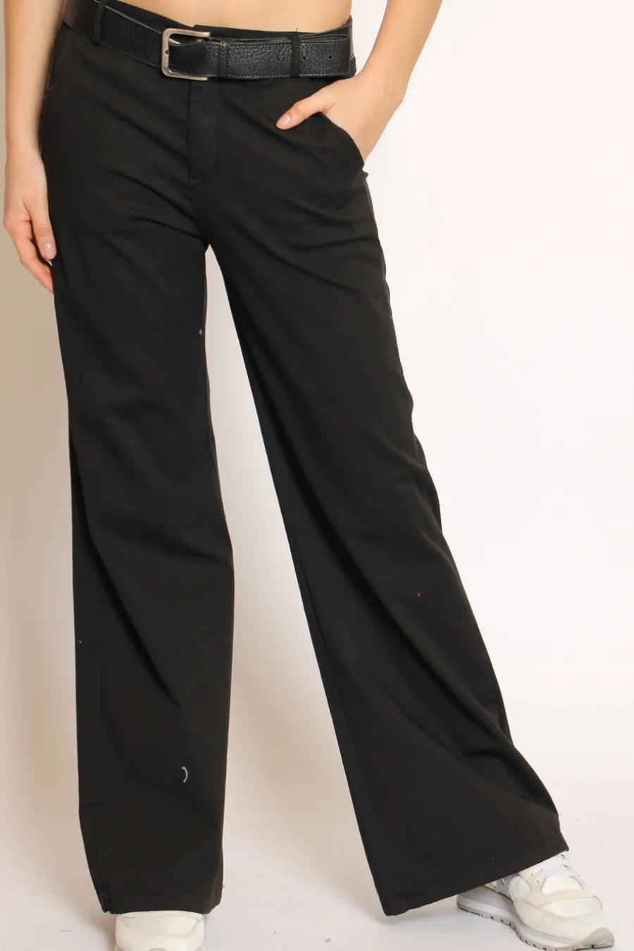 Zeroassoluto Pantalone lilly palazzo cotone elasticizzato- Pantaloni