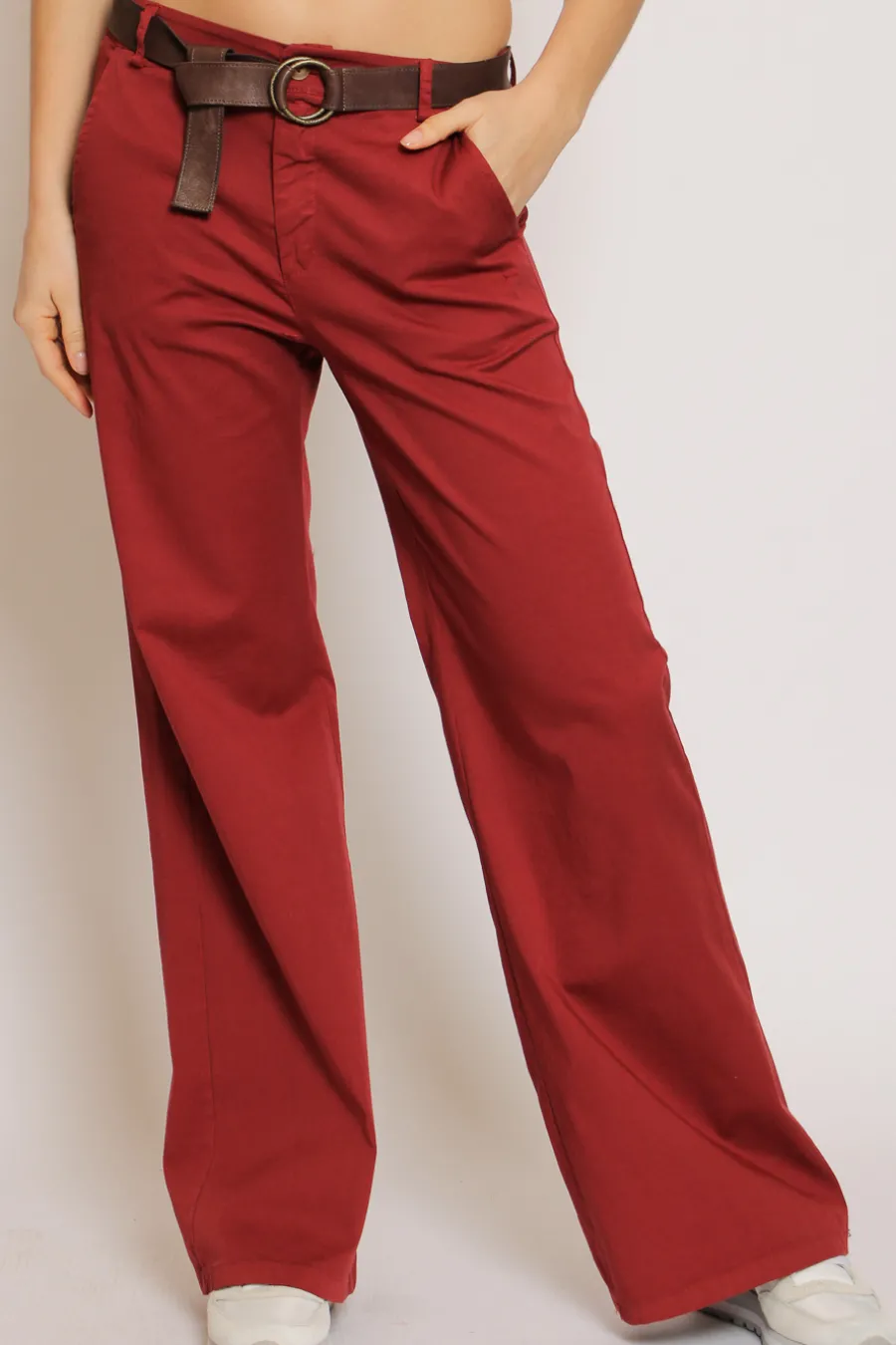 Zeroassoluto Pantalone LILLY palazzo cotone elasticizzato- Pantaloni