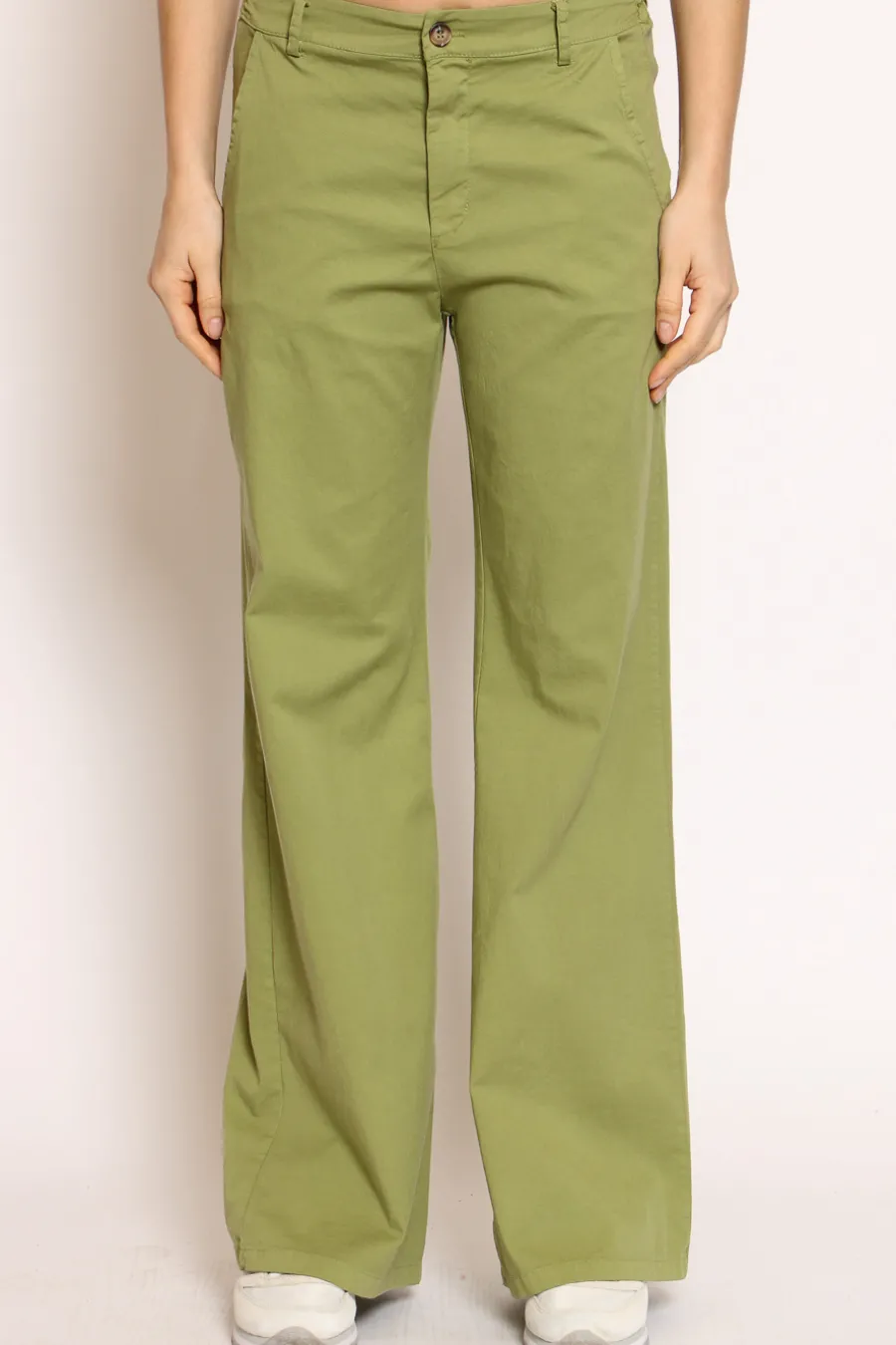 Zeroassoluto Pantalone LILLY palazzo cotone elasticizzato- Pantaloni