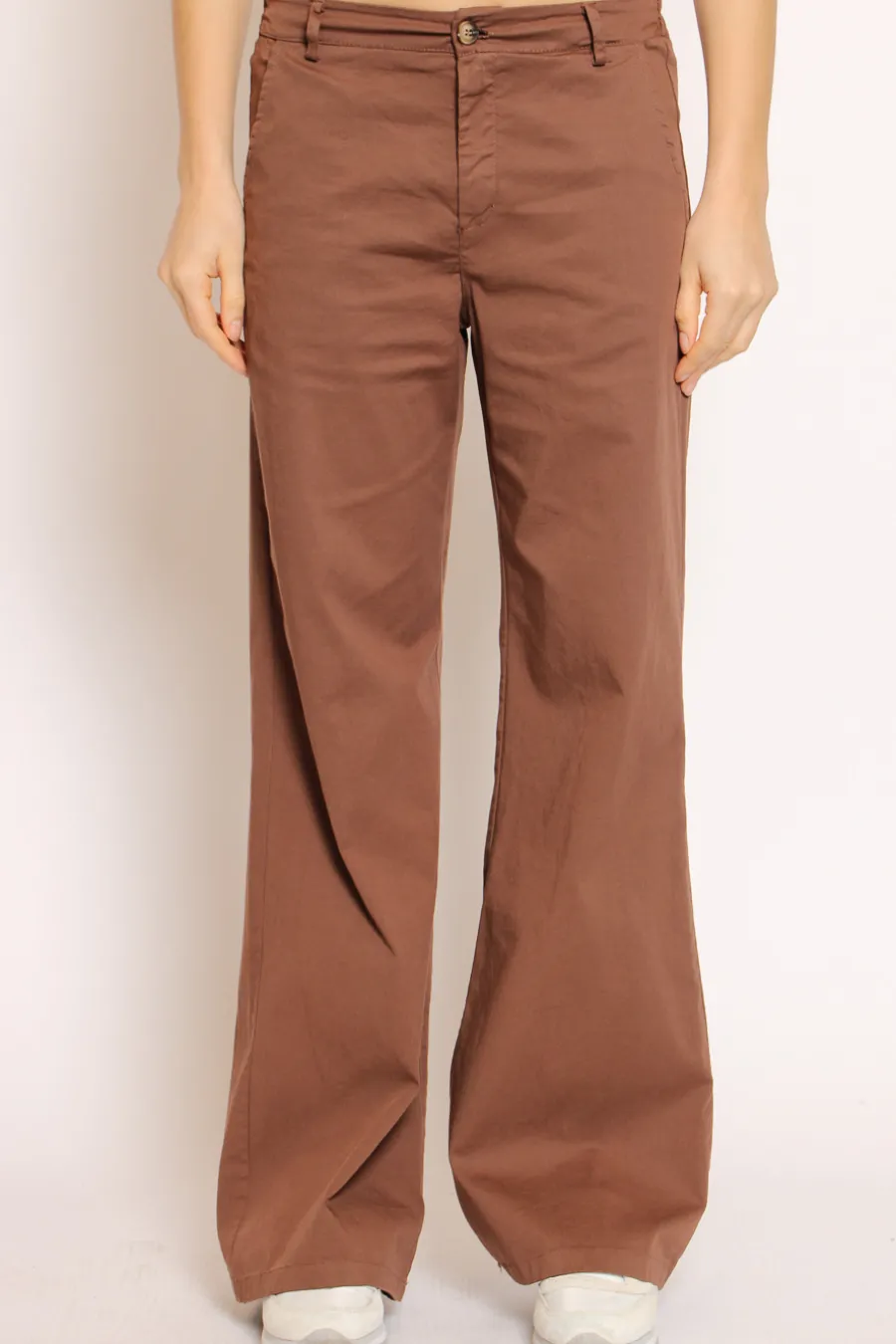 Zeroassoluto Pantalone LILLY palazzo cotone elasticizzato- Pantaloni