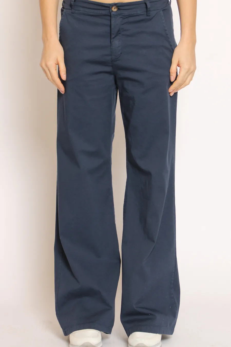 Zeroassoluto Pantalone LILLY palazzo cotone elasticizzato- Pantaloni