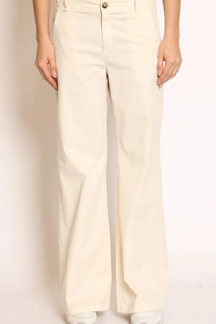 Zeroassoluto Pantalone lilly palazzo cotone elasticizzato- Pantaloni